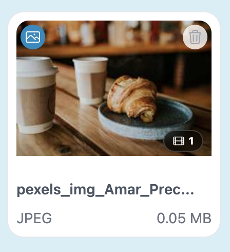 File card — with playlist badge