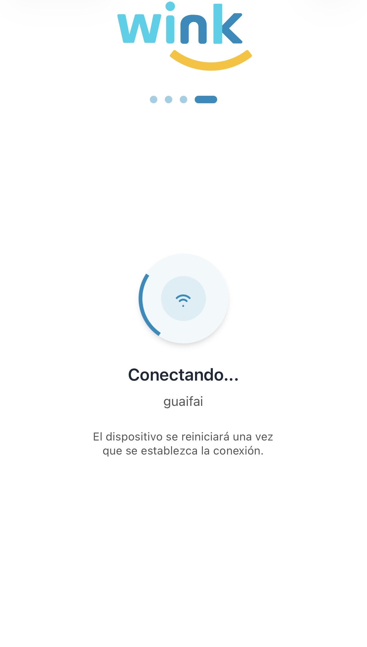 Captive portal — connecting screen