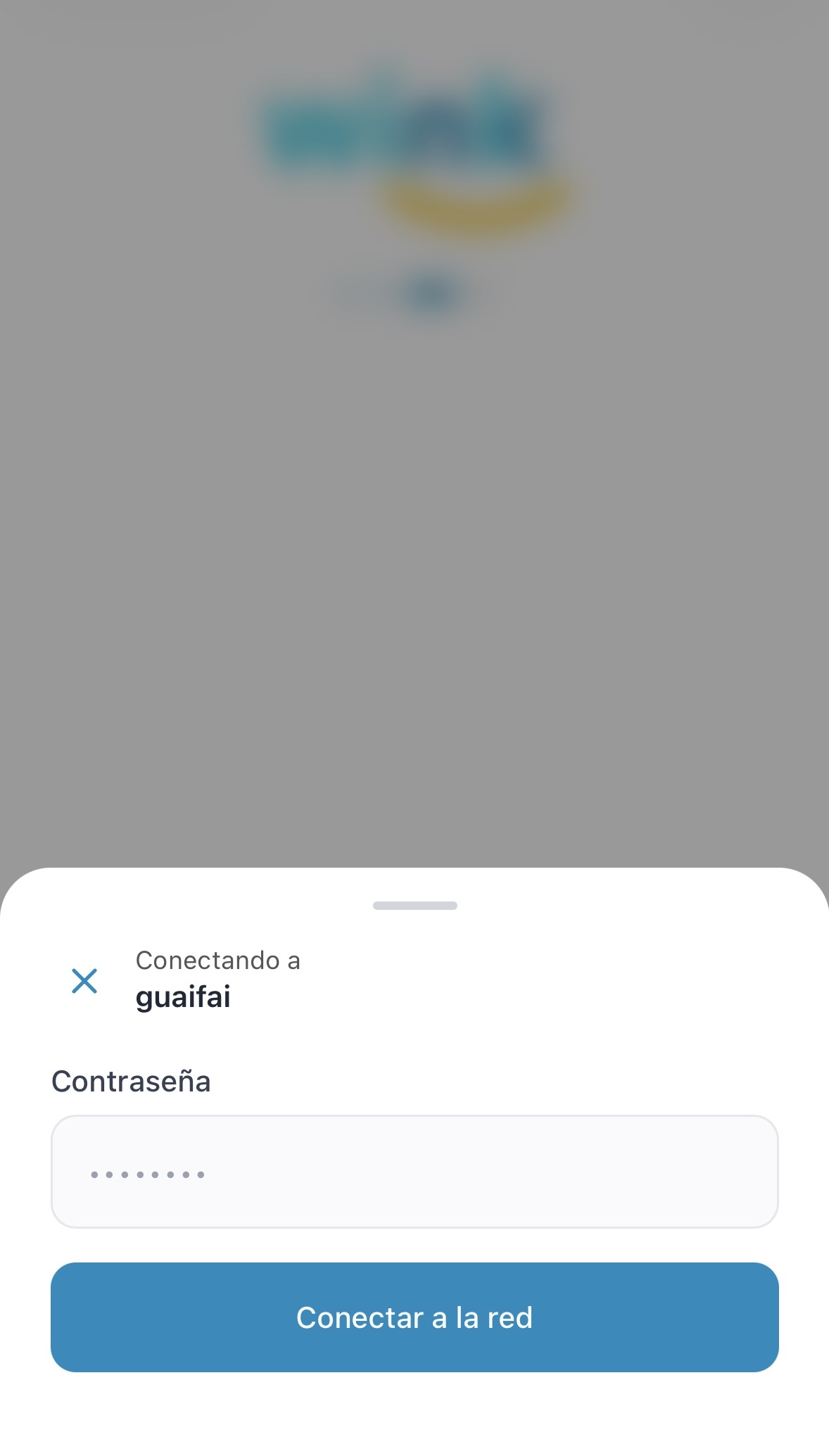 Captive portal — password entry