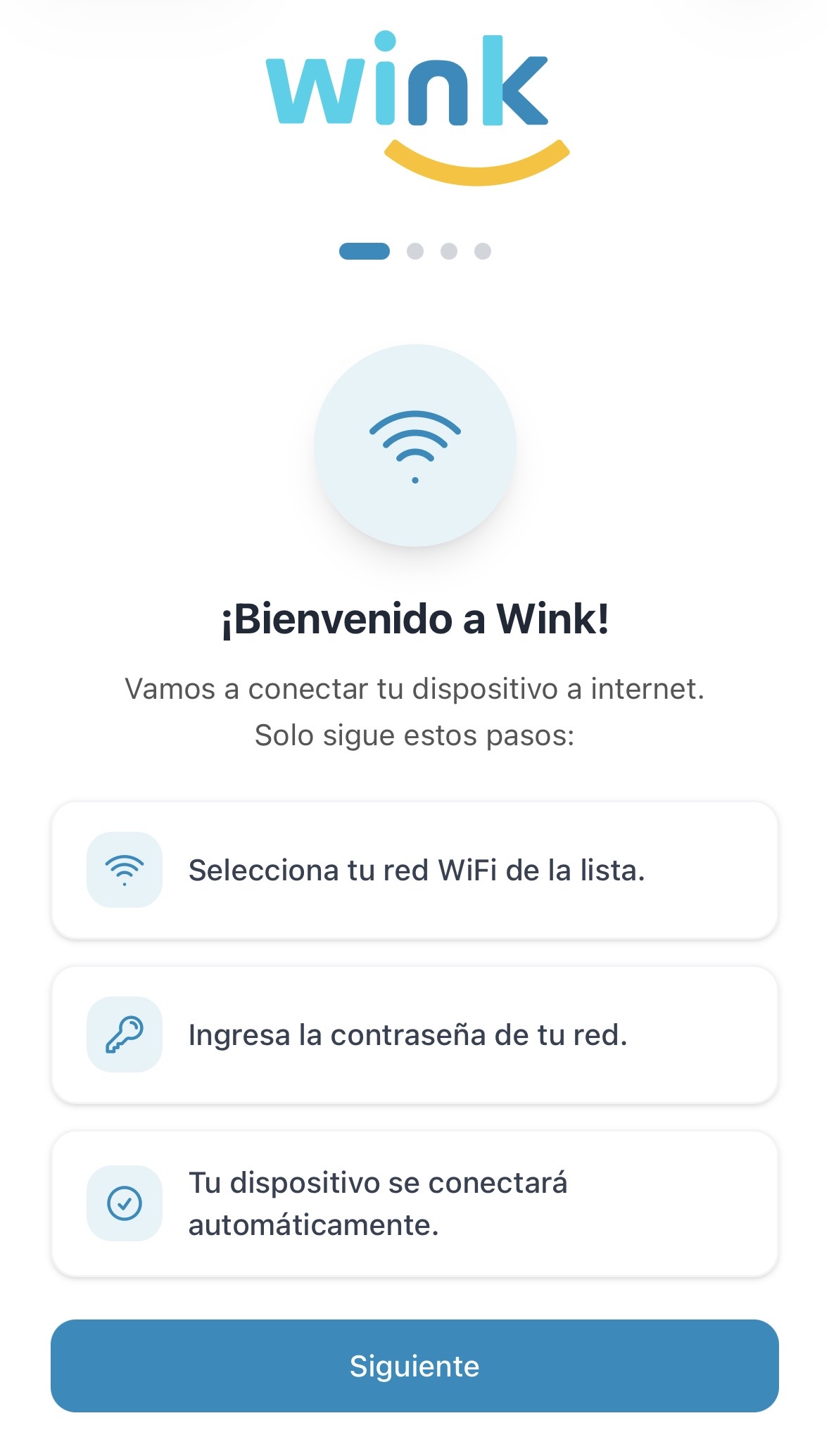 Captive portal — welcome screen