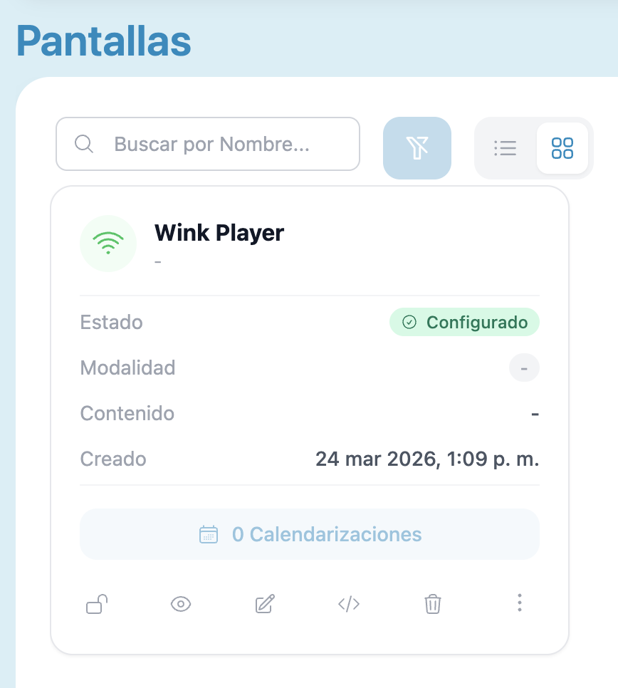 Registered player — card view